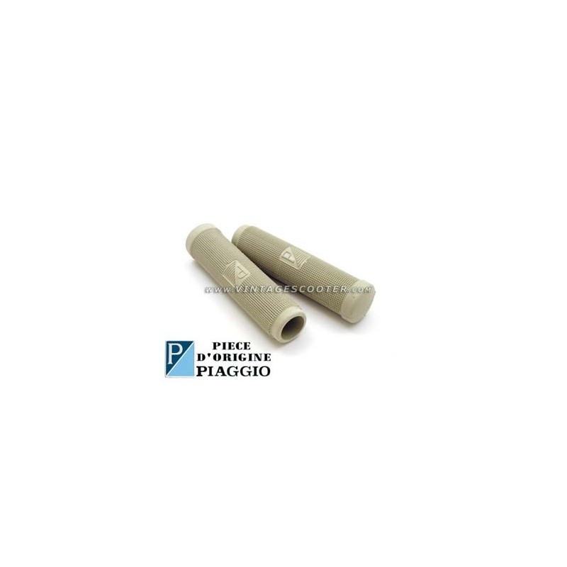 Revetements de poignées sans collerette gris-beige Origine Piaggio ACMA 1950-58
